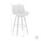 Armen Living Tyler 26" Counter Height Swivel Cream Faux Leather and Walnut Wood Bar Stool LCTYBACRWA26 - alternate 10